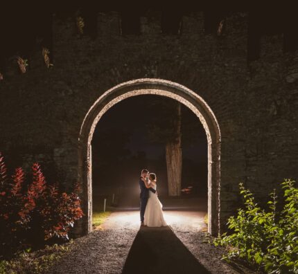 backlit arch bride groom castlemartyr backlit arch bride groom castlemartyr