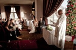 An indoor wedding ceremony at Inchydoney Island Lodge and Spa