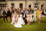 Wedding guests celebrate in the gardens of the Maryborough hotel in Cork
